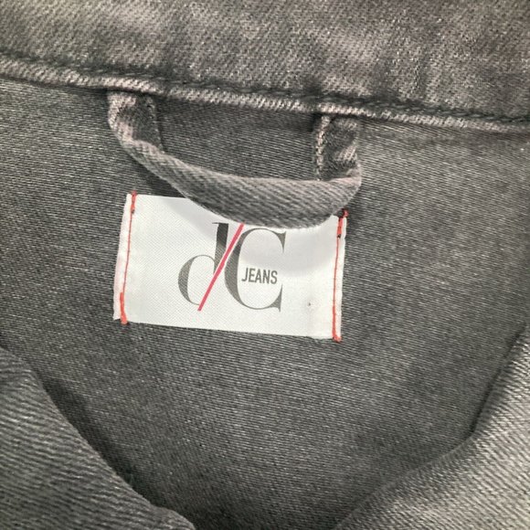 DC Men’s Denim Jean Jacket Charcoal Matt Black Unisex Adult Size X 99% Cotton - Picture 2 of 12